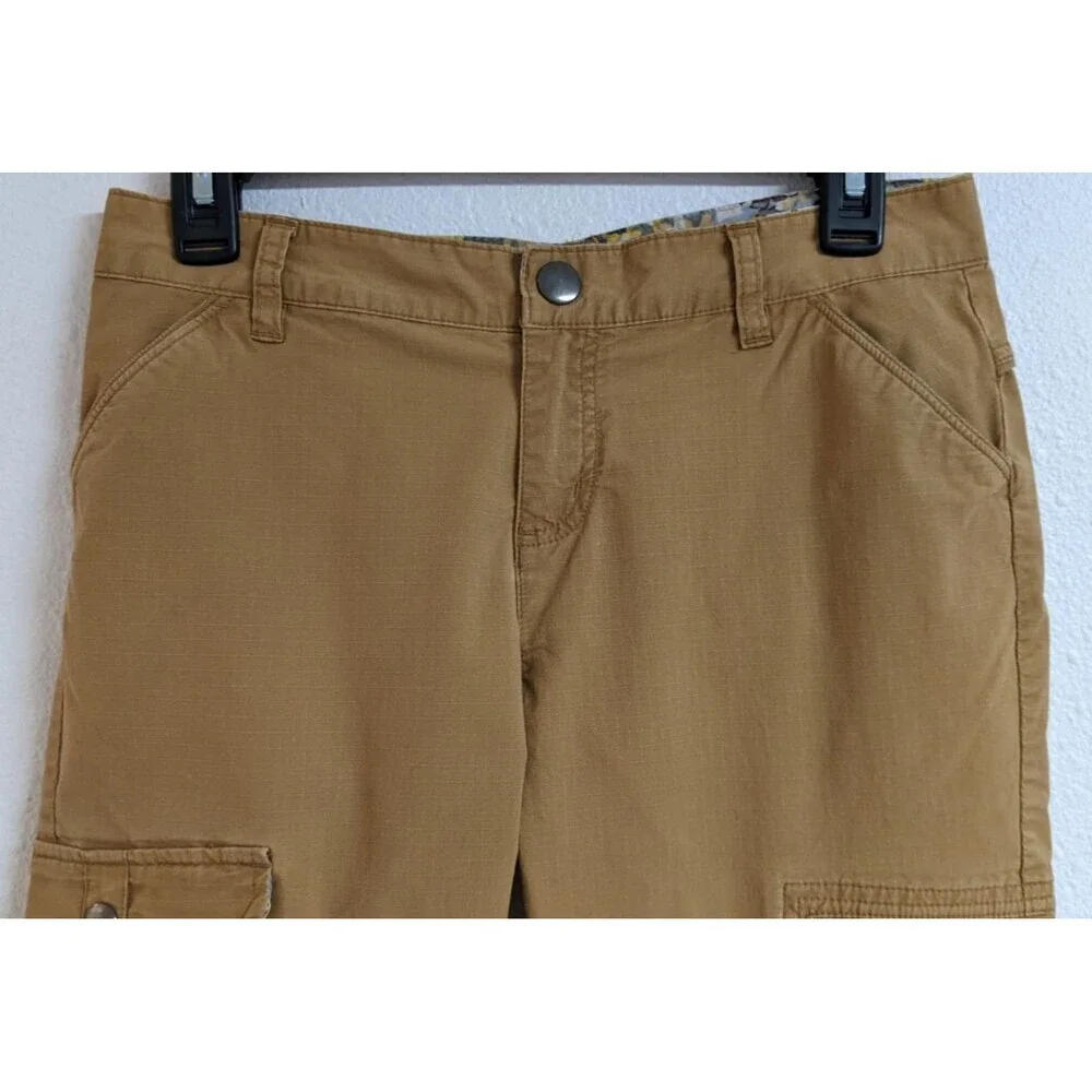 Women's COLUMBIA Cotton Stretch Cargo Flared Leg Pants Hiking Outdoor SZ 4